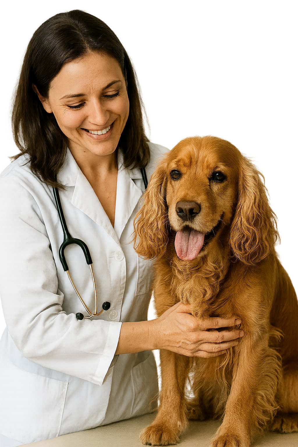 Veterinario cuidando a una mascota